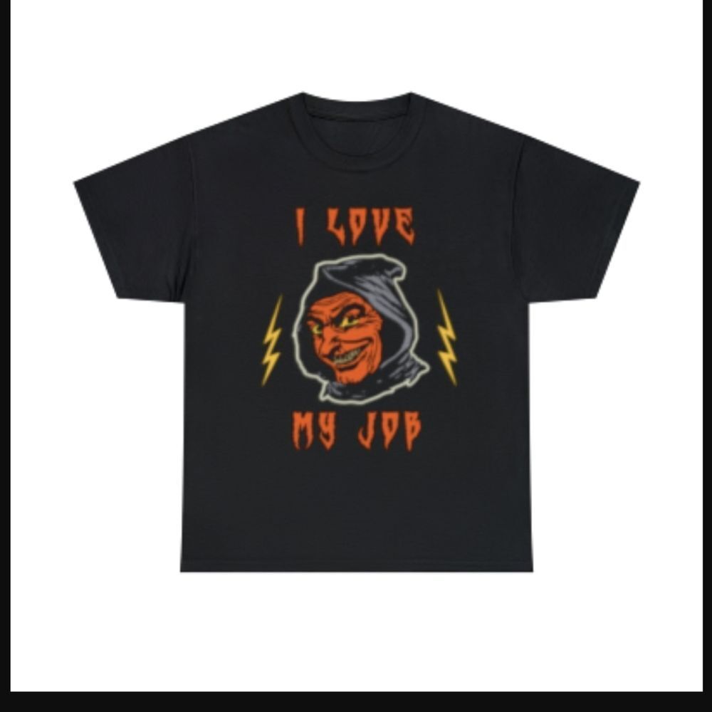 "I Love My Job: Scaring as a Wizard Tee! 🧙‍♂️🔮 Perfect for those who find humo